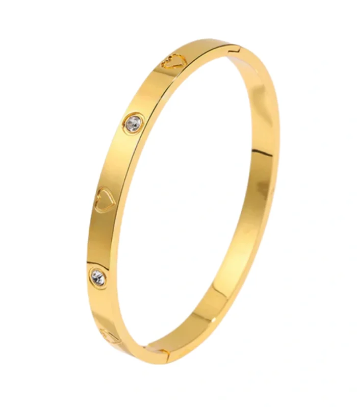 Astonishing AD Gold Plated Love Bangle
