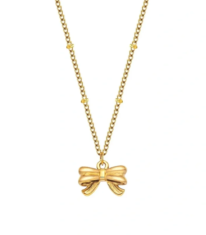 Bow Themed Pendant Necklace