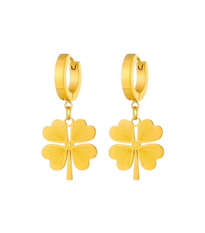 Clover Themed Drop Earrings