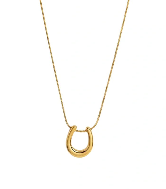 Horseshoe Shaped Pendant Necklace