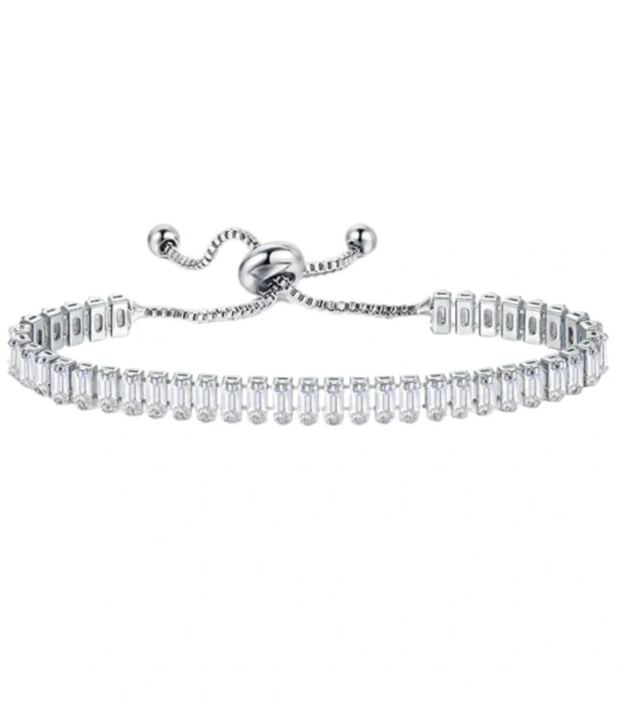 Rectangular Cut Tennis Bracelet