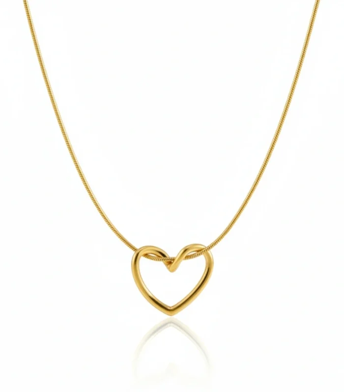 Heart of Gold Lustre Pendant Necklace