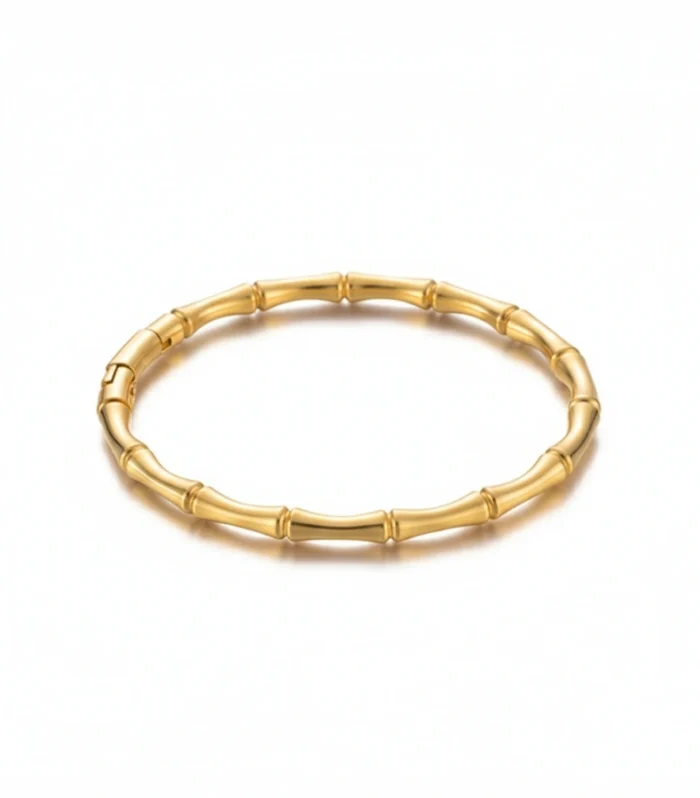 Bamboo Motif Hinged Bangle