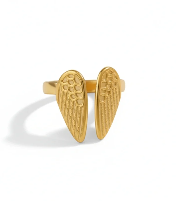 Celestial Angel Wing Feather Ring