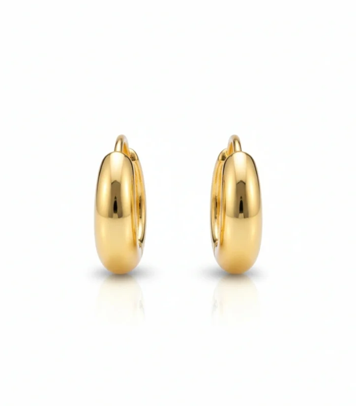 Chunky Huggie Hoop Earrings