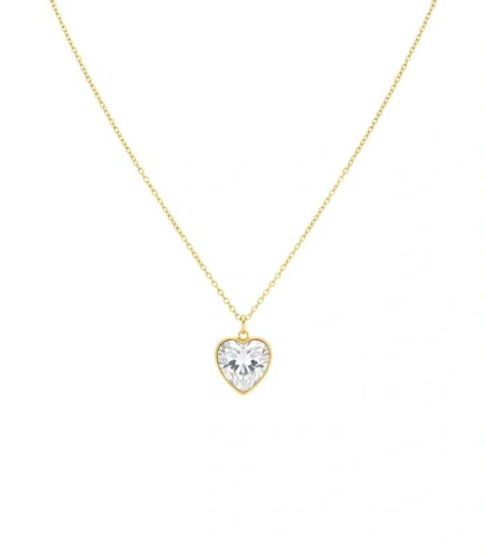 Crystal Heart Pendant Necklace