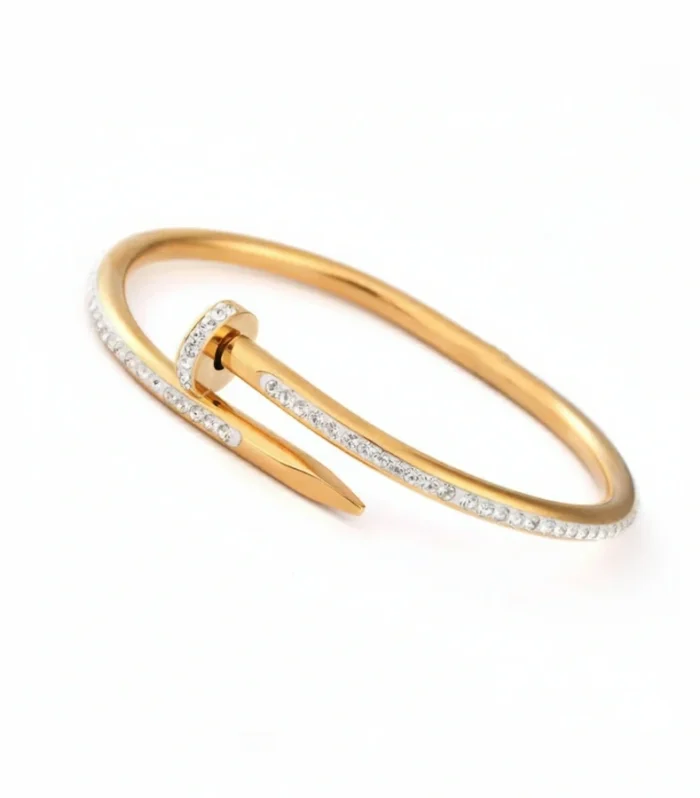CZ Accented Nail 2.2 Baby Size Bangle