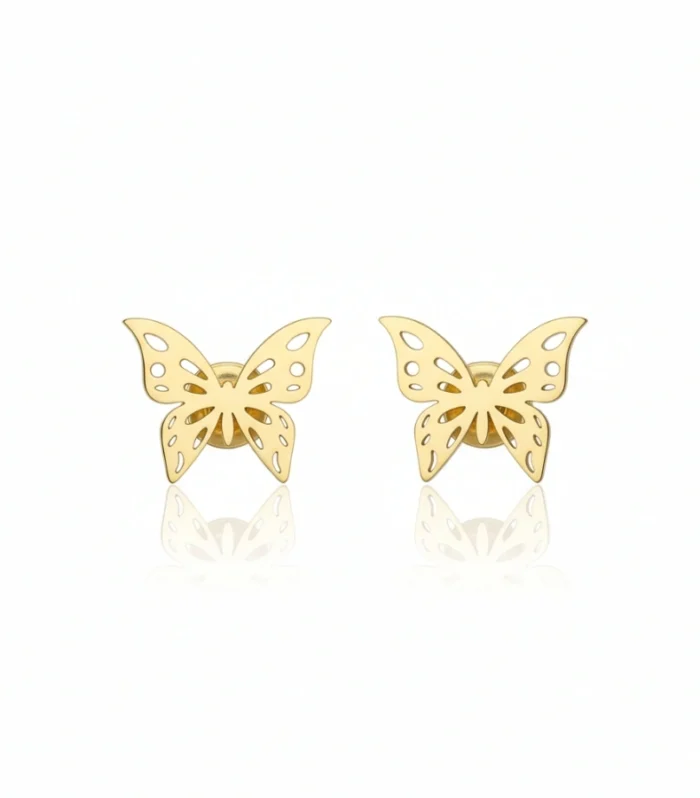 Dainty Cutout Butterfly Stud Earrings