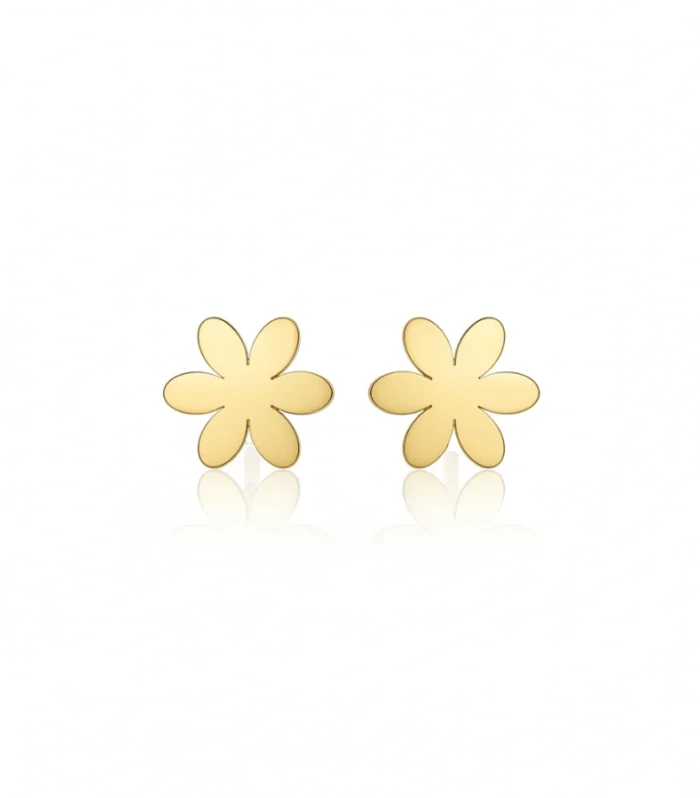 Dainty Gold Flower Stud Earrings