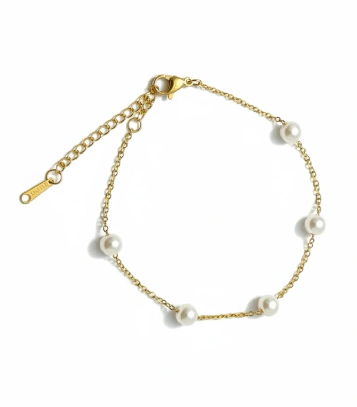Dainty Pearl Beaded Anklet
