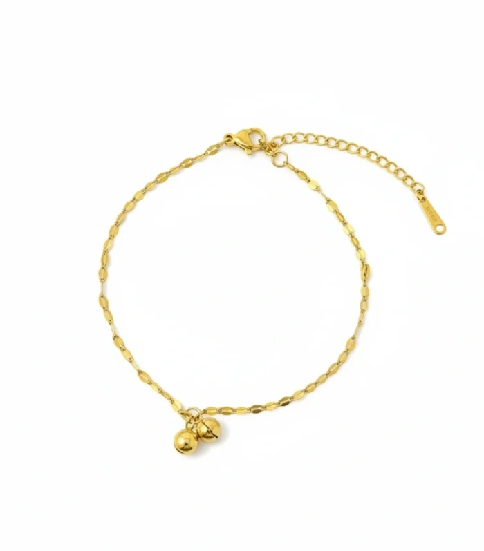 Double Gold Bead Anklet