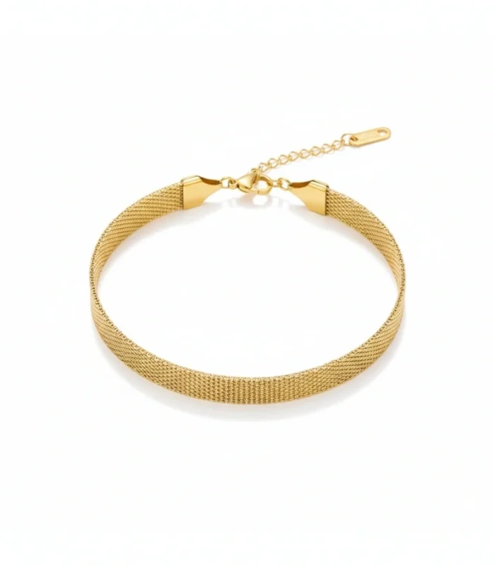 Flat Woven Mesh Chain Bracelet