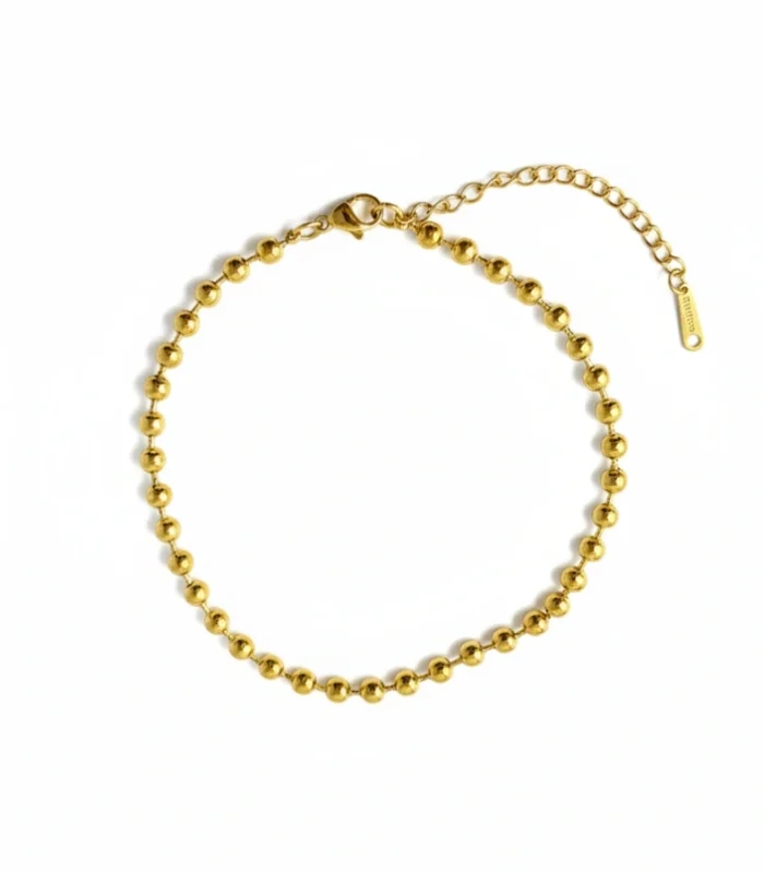 Gold Beaded Anklet