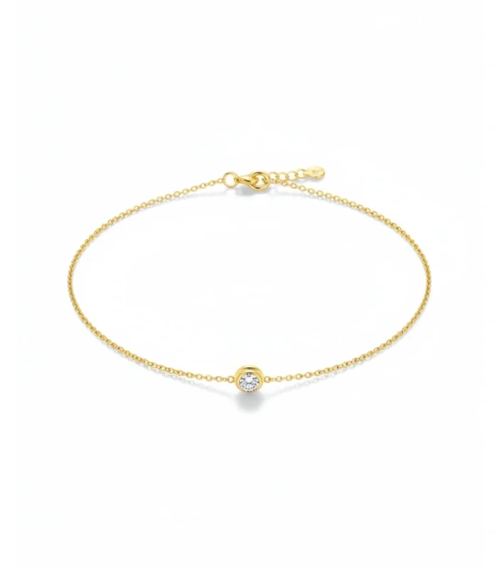 Gold & Crystal Anklet