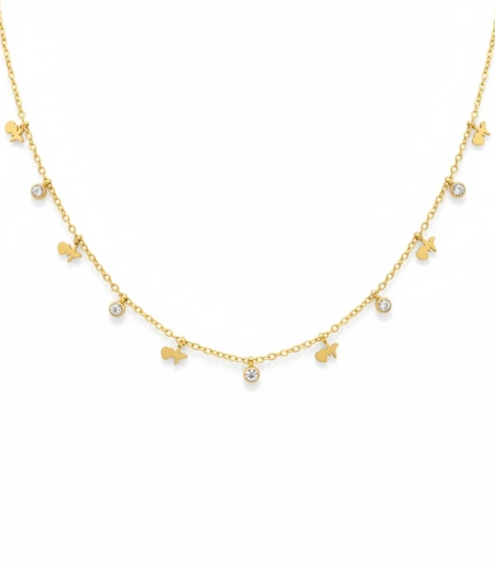 Heartbeat and Crystal Station Necklace