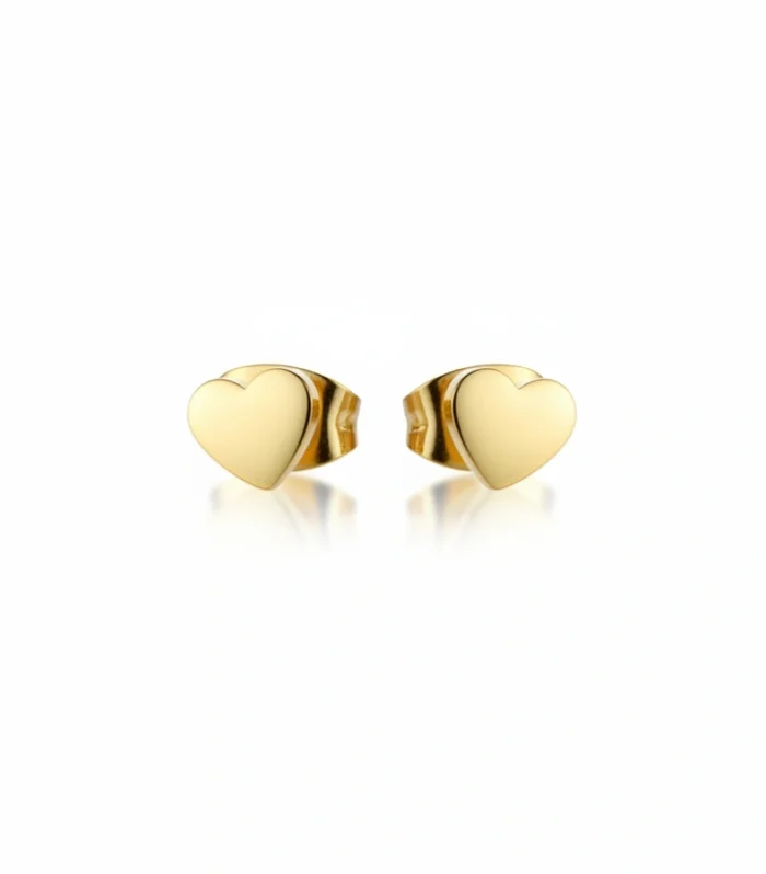 Minimalist Heart Stud Earrings