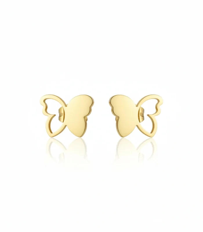 Modern Split-Wing Butterfly Stud Earrings