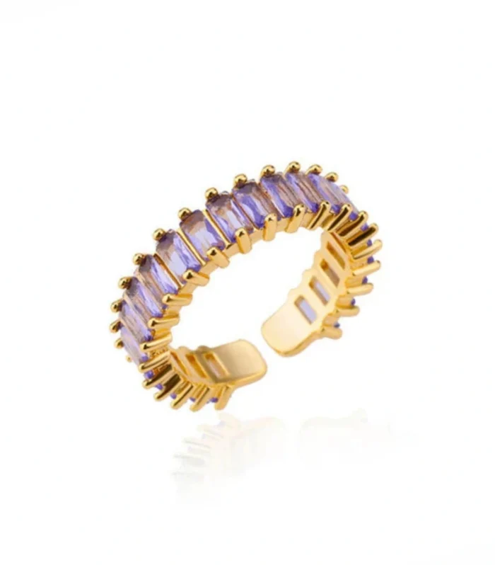 Radiant Purple Baguette Ring