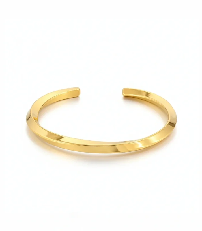 Twisted Minimalist Cuff Bangle