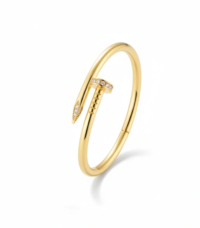 Zircon Studded Nail 2.2 Baby Size Bangle