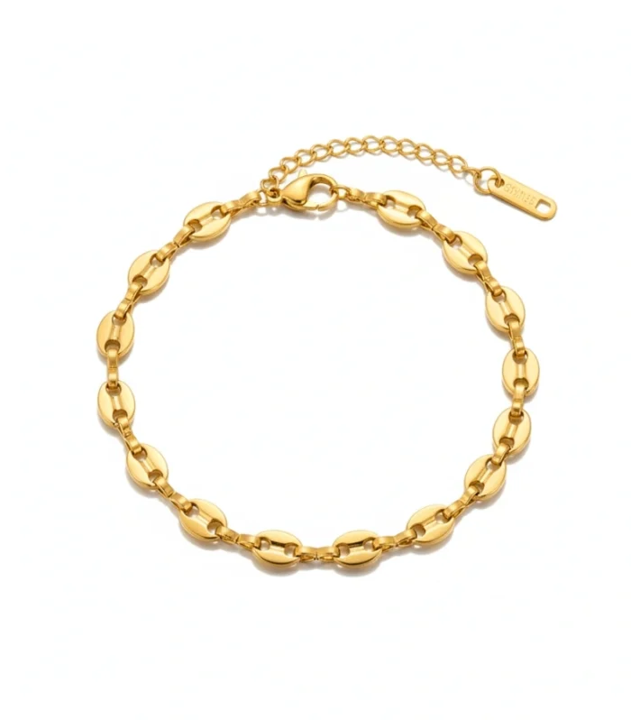 Coffee Bean Link Bracelet