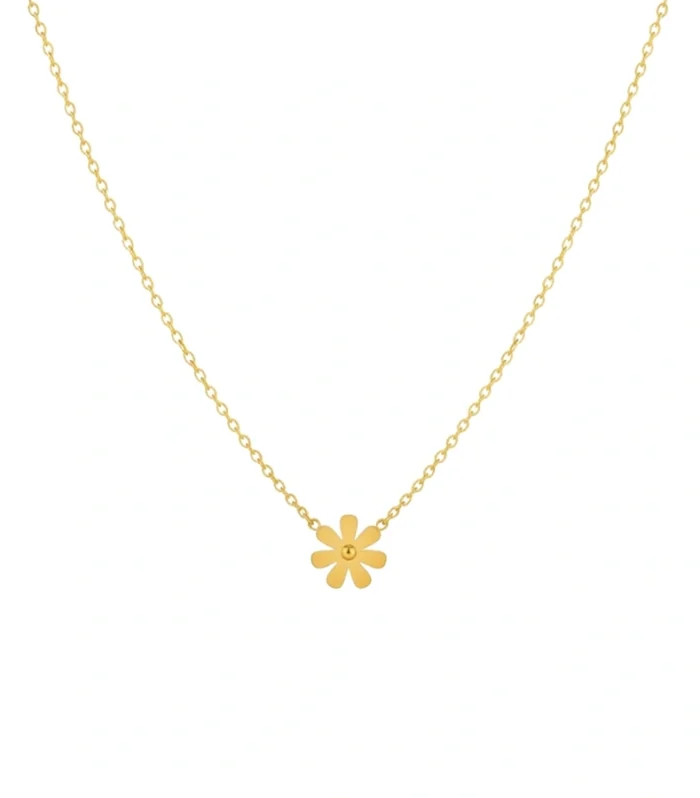 Dainty Gold Daisy Pendant Necklace