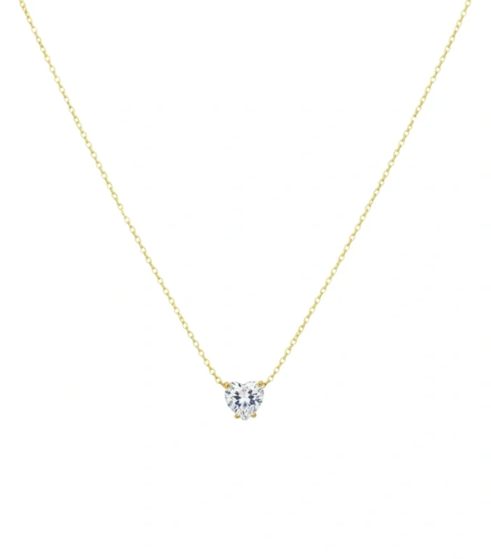 Dainty Heart CZ Pendant Necklace