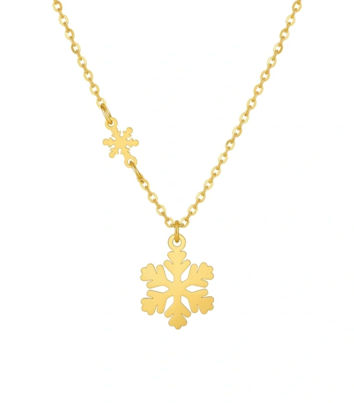 Snowflake Charm Pendant Necklace