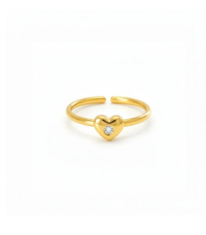 Zircon Heart Ring